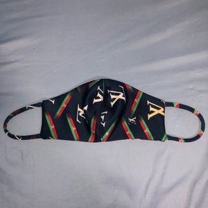 Louis Vuitton Logo Print Face Mask